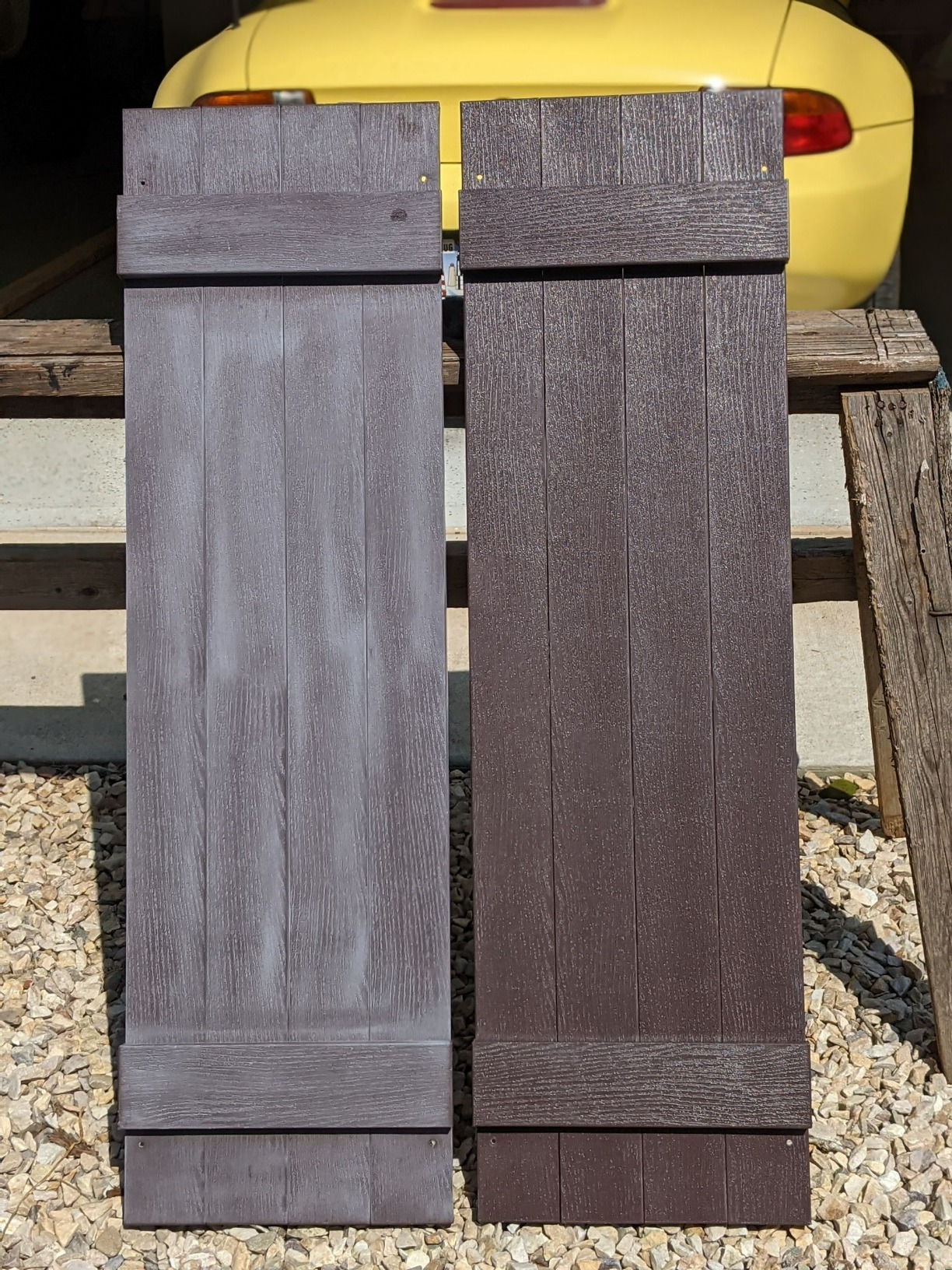 painting plastic shutters